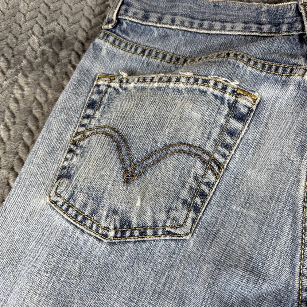 Levis 514 Jeans Mens 29x29 Medium Dark‎ Wash Cotton Slim Straight Denim Workwear
